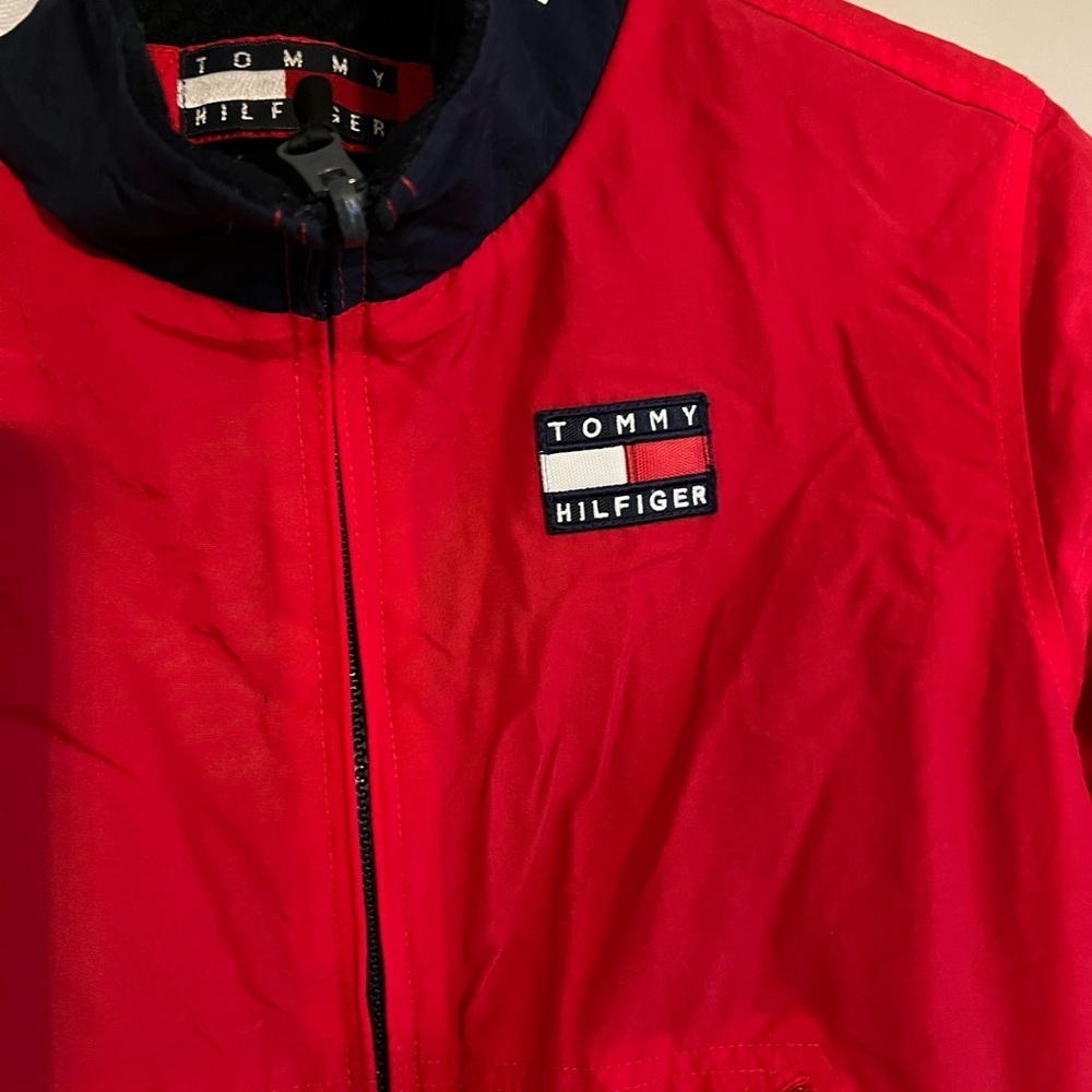 Tommy Hilfiger Red and Blue Puffer Jacket - Picture 2 of 8